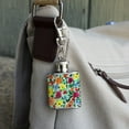 thumbnail image 3 of Flower Garden Stainless Steel 1oz Mini Flask Key Chain, 3 of 4