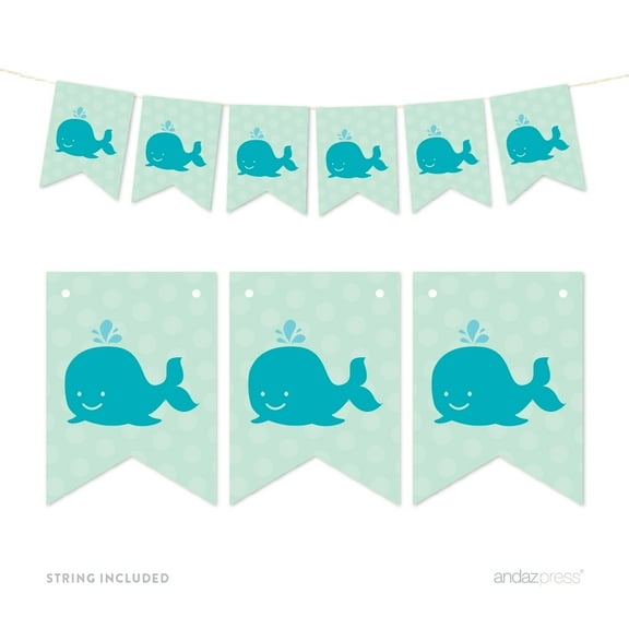 Pennant Party Banner Whale