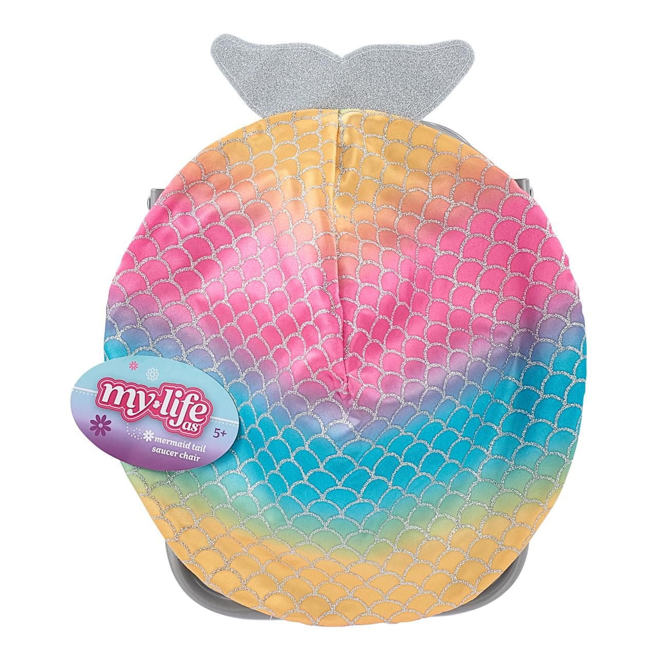 My Life As Fluffy Saucer Chair for 18 Inch Dolls, Mermaid Tail