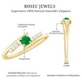 thumbnail image 6 of Rosec Jewels Emerald Promise Ring for Women - Natural Emerald Diamond Ring - AAA Quality - Ready to Gift for Valentines, 18K Yellow Gold, US 9.50, 6 of 7