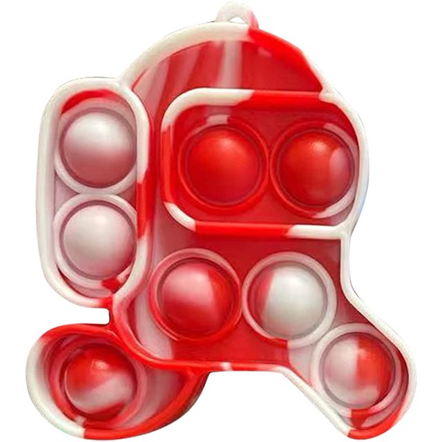 Simple Sensory Toy Fidget Dimple Toy Keychain, Silicone Bubbles Flipping Board Toy, Stress Relief Dimple Fidget Toy for Concentration Training, Hand Exercise Educational Toy for Kids Adults (#09)