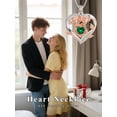 thumbnail image 2 of Dorunmo Heart Necklace 925 Sterling Silver Rose Necklace May Birthstone Wedding Graduation Jewelry for Mom Women, 2 of 10