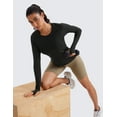 thumbnail image 3 of CRZ YOGA Seamless Long Sleeve Shirts for Women Workout Athletic Running Yoga Tops, 3 of 7