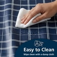 thumbnail image 4 of Mainstays Printed PEVA Nautical Navy Plaid Shower Curtain Set, 12 Metal Hooks 70"x72", 4 of 11