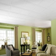Armstrong 2x2 Ledges Acoustic Mineral Fiber Ceiling Tiles for Suspended Ceiling Grids, 6-Tiles per Pack, White