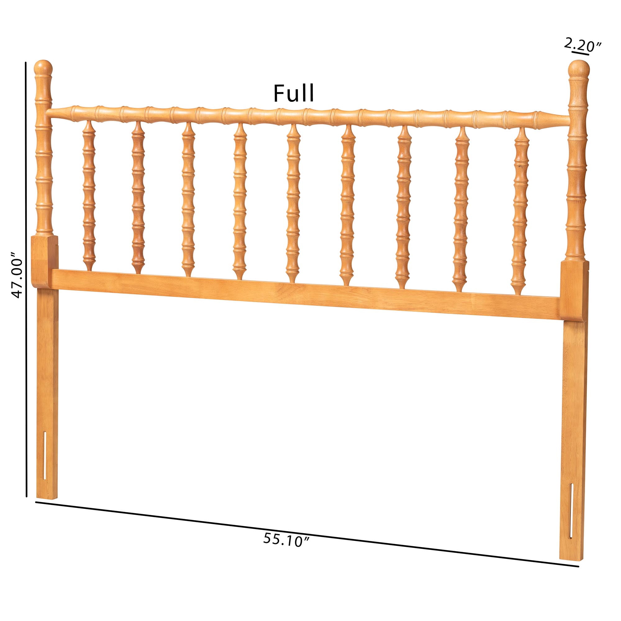 Baxton Studio Edaline Traditional Headboard, King, Oak Brown