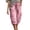 Pink, variant on Cekizud Capri Pants for Women Multi-Pocket Drawstring Waist Loose Casual Cropped Cargo Pants,Sizes S-2XL