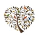thumbnail image 1 of Arte de pared de metal, escultura de pared de árbol de metal, árbol de corazón, adorno para colgar en la pared, pared 45cmx45cm, 1 of 9