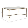 thumbnail image 3 of SAFAVIEH Couture Jessa Modern Metal Coffee Table, Brass/White, 3 of 11