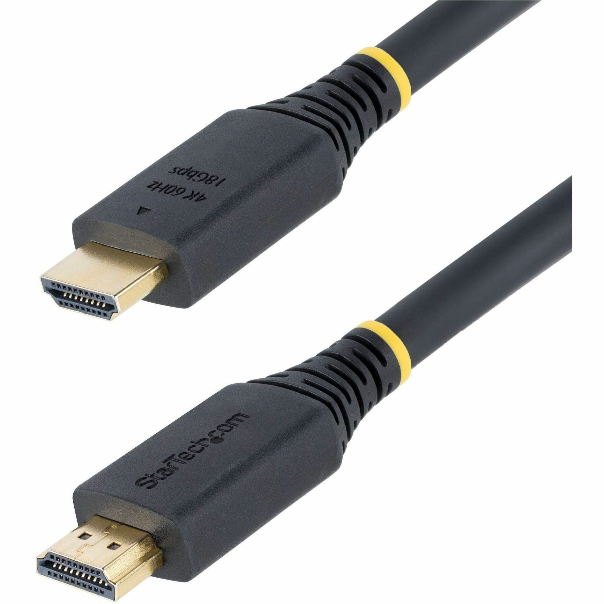 StarTech 50ft Active High Speed HDMI Cable, 4K, 18Gbps, UHD HDMI 2.0 Cord, TPE Jacket