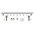 thumbnail image 2 of Miseno Mbdh1005x78 78-3/4" Large Wheel Bent Strap Barn Door Hardware Kit - Black, 2 of 7