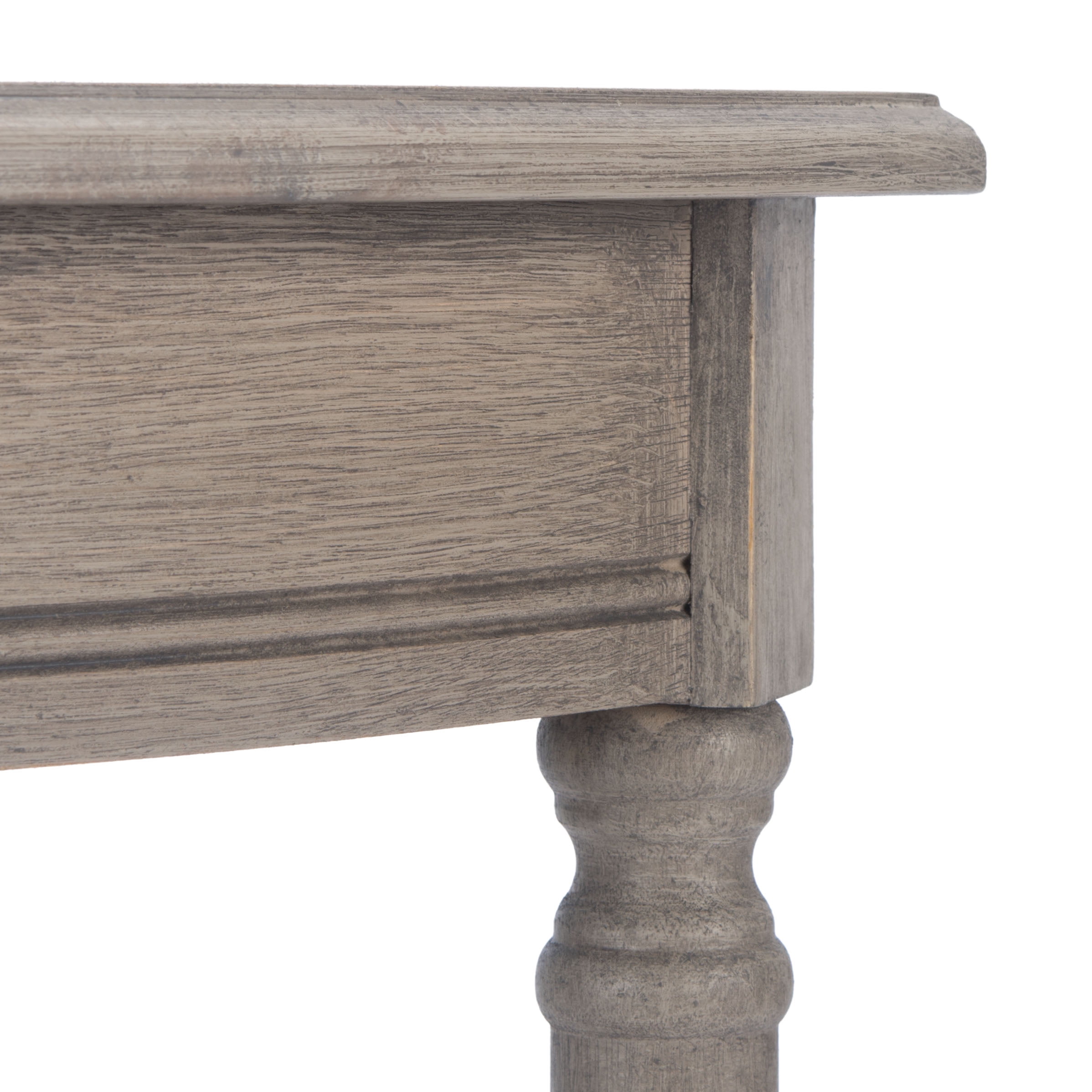 SAFAVIEH Tin.sley French Half Round Console Table, Greige (28 in. W x 11.8 in. D x 28 in. H)