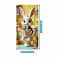thumbnail image 4 of Stijggn Spring Door Covers Decorative Easter Decorations Happy Easter Bunny Door Cover Decorations Bunny Easter Eggs Door Banner Multicolored Polyester Washable for Door Porch Sign, 4 of 6