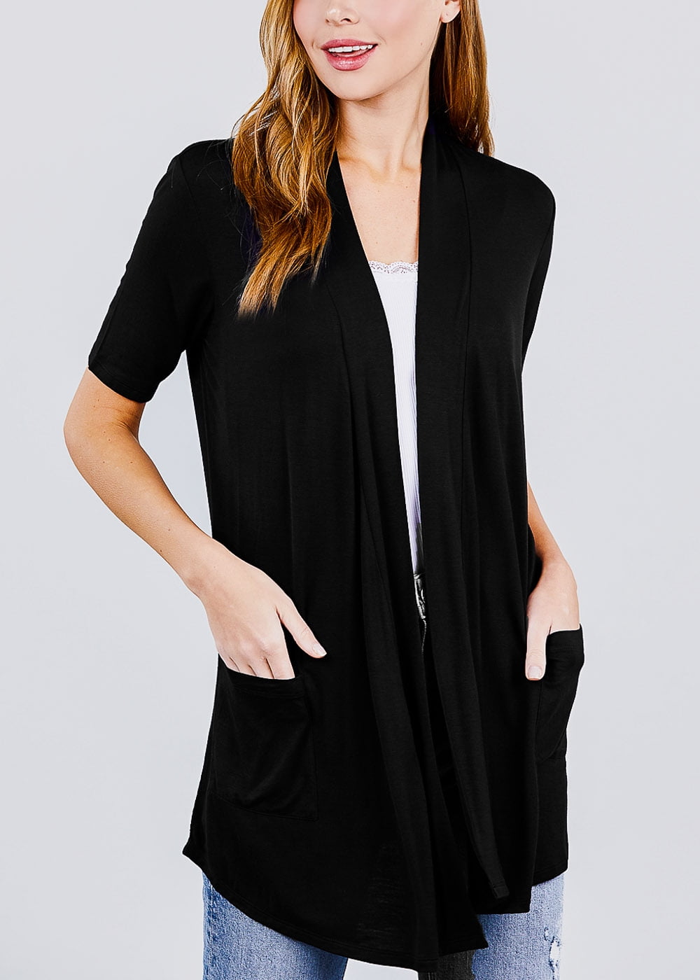 elbow sleeve cardigan