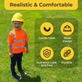 thumbnail image 2 of Casco de construcción infantil ajustable amarillo Babu Works, 2 of 6