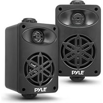 Pyle I Outdoor Speakers Pair - 200 Watt Dual Waterproof 3.5” 2-Way Full Range Speaker System Black