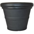 thumbnail image 1 of Tusco TUSRR155BK 15.5 in. Rolled Rim Planter - Black, 1 of 1