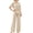 Beige, variant on Trendy Queen Womens 2 Two Piece Set 2026 Summer Workout Vacation Gym Clothes Spring Fashion Lounge M Cotton Women Solid Strapless Tube Top & Long Pants 2 Piece Matching Set