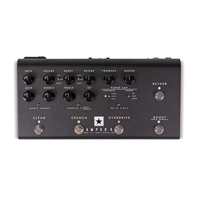Blackstar, 3 guitarras eléctricas de efecto único, negro (AMPED3)