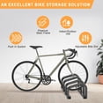thumbnail image 4 of Storage Rack for Garage, 4 Bikes Floor  Stand, Bicycle Parking Holder Stand for Indoor/Outdoor, Fit 22-28" Wheel Tire Width 2.1", 4 of 4