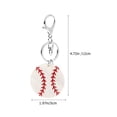 thumbnail image 2 of LIFKOME 6Pcs Wooden Baseball Keychain Pendant for Backpack and Handbag Accessories, 2 of 7