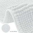 thumbnail image 4 of ZOUYUE Luxury Chenille Bathroom Rug Extra Soft and Absorbent Shaggy Rugs (White, 16" x 24"), 4 of 10