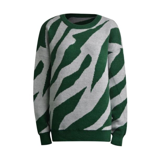 Gibobby Sudaderas para Mujer Sudadera de Cuello Redondo Sudadera de algodón para Mujer Sudadera Ligera Sudadera para Mujer(Verde,CH)
