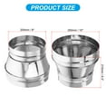 thumbnail image 2 of Unique Bargains 10 Inch to 8 Inch Round Duct Reducer, Galvanized Steel Adapter Pipe Fitting, Silver Tone, 2 of 5