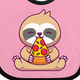 thumbnail image 4 of Inktastic Sloth Pizza Boys or Girls Baby Bib, 4 of 4