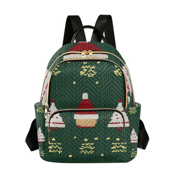 FORMRS Mini Backpack Purse for Women Travel Daypack Casual Shoulder Bag, Christmas Santa Hats