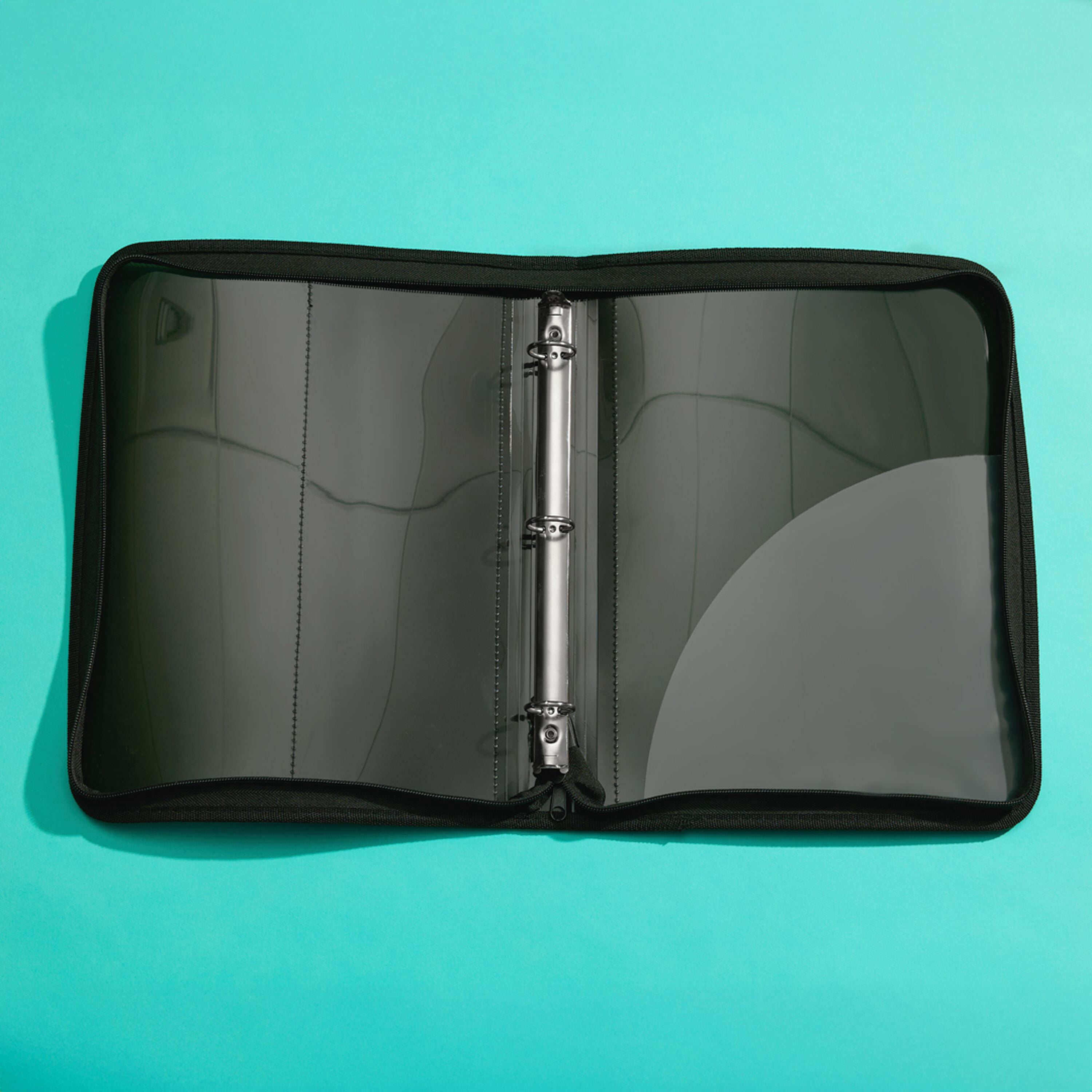 Avery Zipper Binder, 1", Black, Round Ring, Front Pocket, Lightweight, 175 Sheet Capacity, 1 Binder