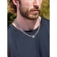 thumbnail image 3 of ChainsProMax Men A-Z Letter Necklace 7mm Cuban Link Chain Necklace Valentine's Day gift for Men, 3 of 9