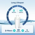 thumbnail image 4 of Fil-fresh 2-Pack Standard Water Filter Replacements for Brita Water Pitchers and Dispensers, Reduce Chlorine and Bad Taste, BPA free, 4 of 7