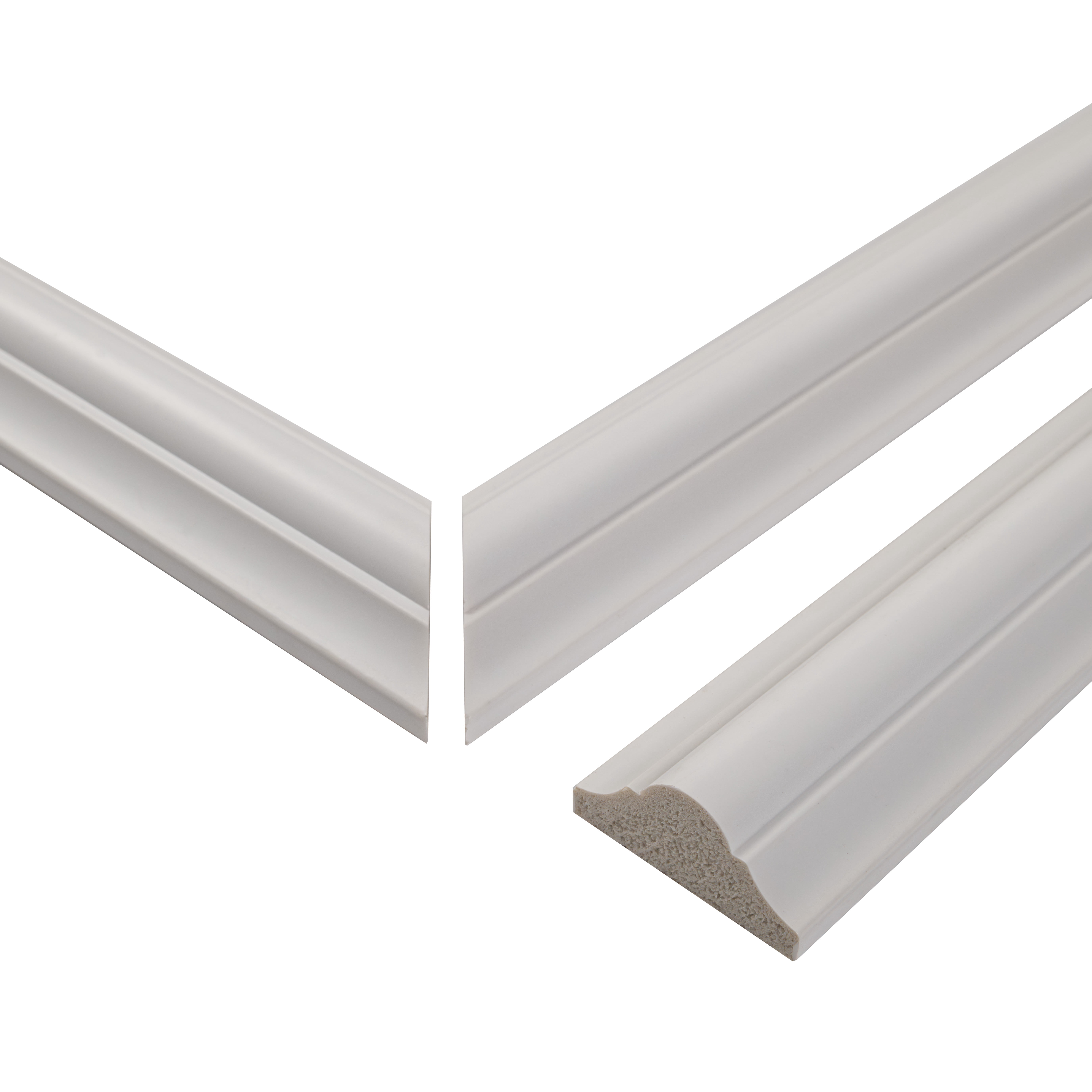 MSI White 54 in. x 24 in. Peel & Stick Wall Molding Panel Kit for DIY Wainscoting (2-Panel Layout, 20 Linear Ft.)