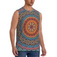 thumbnail image 2 of Fotbe Mandala Men's Camiseta sin Mangas Estampada para Hombres, Playera Casual para Gimnasio, Entrenamiento, Playa-Small, 2 of 7