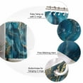 thumbnail image 5 of Small Stall Shower Curtain 36x72 Inch Narrow Half Size Teal Ombre Bath Curtains Bathroom Decor Marble Abstract Ink Painting Modern Waterproof Fabric Shower Curtain Set with Hooks 36 Inch, 5 of 6