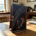 thumbnail image 4 of Handmade Leather Book Cover Protector Sleeve with Zipper Closure for Books Brown, 4 of 4