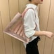 thumbnail image 5 of Bolsa de compras transparente de PVC para mujer a la moda, grande de retazos (rosa) Ehuebsd Para Estrenar, 5 of 9