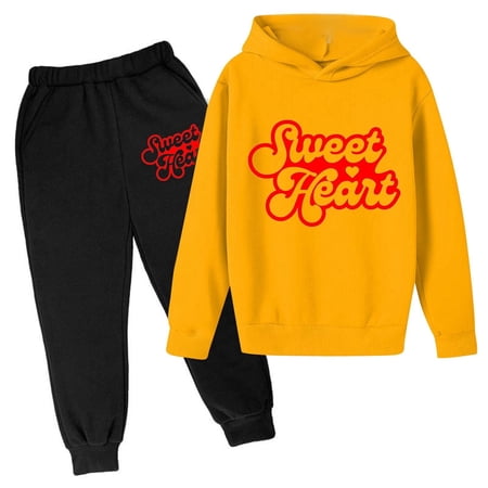FUZHIQ Boys Sweatpant Set Toddler Boys Clothes Long Sleeve Graphic Sweatshirt Pullover Tops Casual Pocket Pants Fall Winter Little Boys Winter Outfit