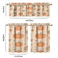thumbnail image 6 of Fall Kitchen Curtains 36 Inch Short - 3 Panel Set, Autumn Harvest Print, Rod Pocket Window Treatment for Thanksgiving, Farmhouse, Cafe, Living Room - Machine Washable, 6 of 6