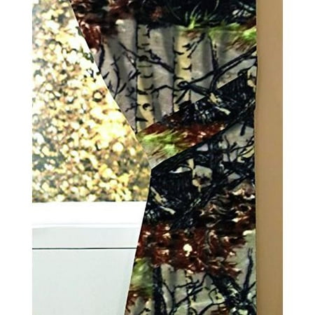 The Woods Camo Curtain Panel Tie Back Set Natural Walmart Com