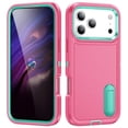thumbnail image 1 of for iPhone 17 Pro Max Case, iPhone 17 Pro Max Phone Case with Built in Kickstand, Shockproof/Dustproof/Drop Proof Heavy Duty Military-Grade Rugged Protective Cover for iPhone 17 Pro Max,Rose Red, 1 of 8