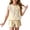Z08 Yellow, variant on Girls Summer Elegant Outfits Sets Sleeveless 3D Floral Applique Tank Tops and Pleated Flowy Shorts Kids Party Boutique Holiday Cute Clothes