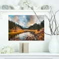 thumbnail image 1 of Rocky Lake Sunset Panorama - Modern Seashore Canvas Art, 1 of 3
