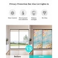 thumbnail image 4 of Window Privacy Film Retro Summer Beach Stained Glass Window Film Decorative Sun Block Window Cover Flowers Ocean Starfish Coastal Window Clings Static Adhesive Sticker for Bathroom 23.6"x59", 4 of 7