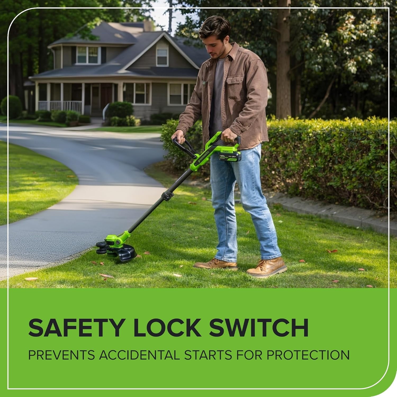 Greenworks 24V 12" BR String Trimmer/Edger Kit