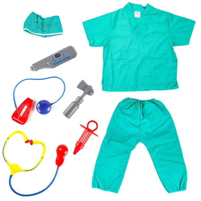 Doctor rol juego de disfraces traje de vestir con múltiples herramientas Juegos para niños Equipo educativo ropa de cosplay para niñas para niños Inevent FN001549-00