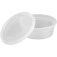 thumbnail image 3 of Vezee 8oz Deli Containers with Lids BPA-Free Plastic Food Storage Disposable/Reusable Cups (48 Sets), 3 of 8