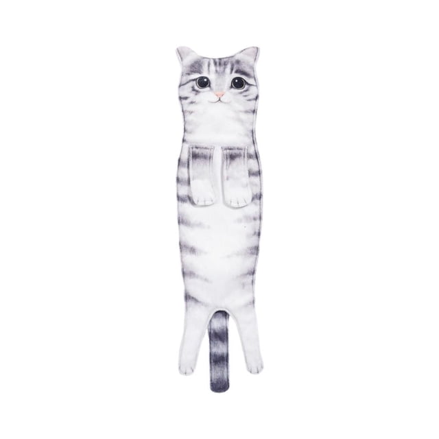 Feltree Hangable Hand Towel Simulation Cats Towel Absorbent Face Wash Towel