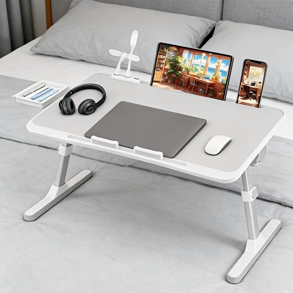 Adjustable Laptop Bed Desk - Portable Laptop Tray for Bed, Sofa, And Recliner - Ideal for Reading, Writing, Eating, And Working from Home